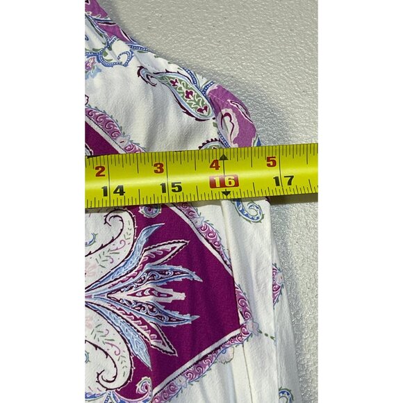 Loft Womens Size Small Boho Sleeveless Paisley Print Flowy Dress - Picture 6 of 9